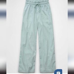 American Eagle Woman's Dreamy Drape Linen Blend Pull-on Pants